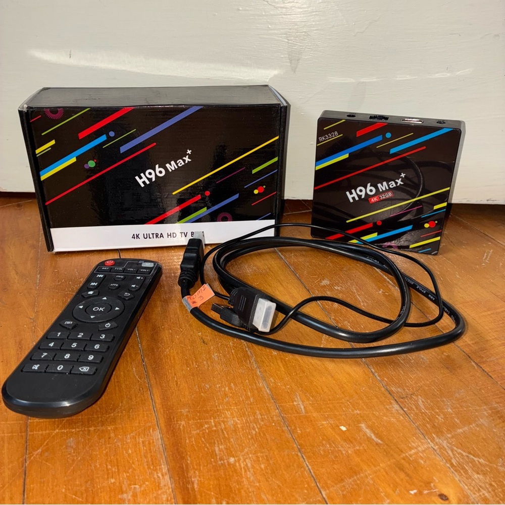 H96 Max+ 4K Android TV Box with Remote - Black
